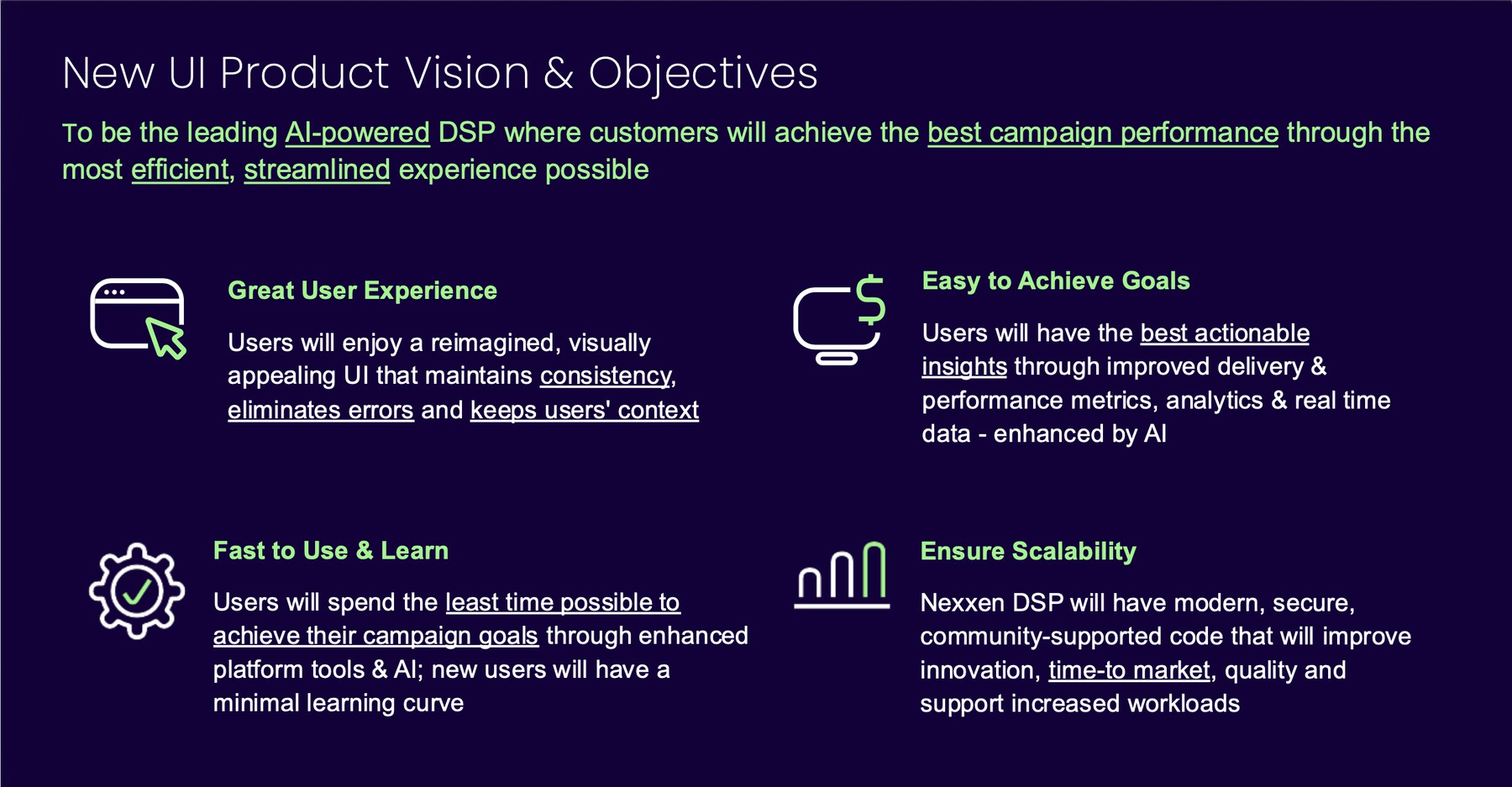 Nexxen New UI product vision and objectives