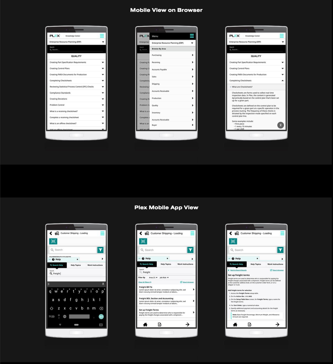 Plex mobile browser and native app views