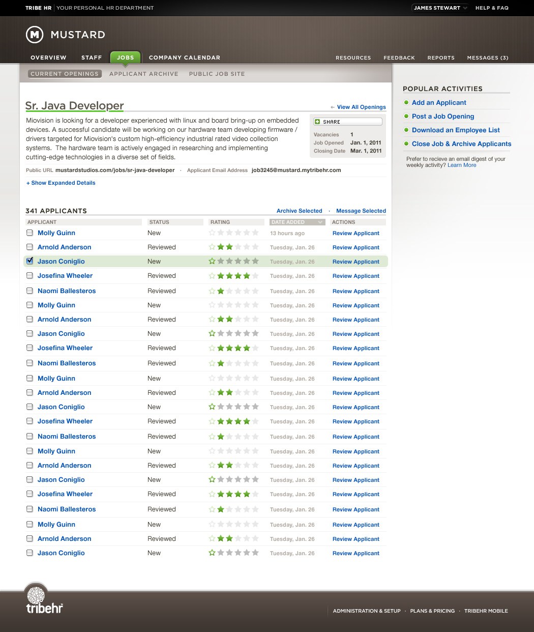 TribeHR job posting detail